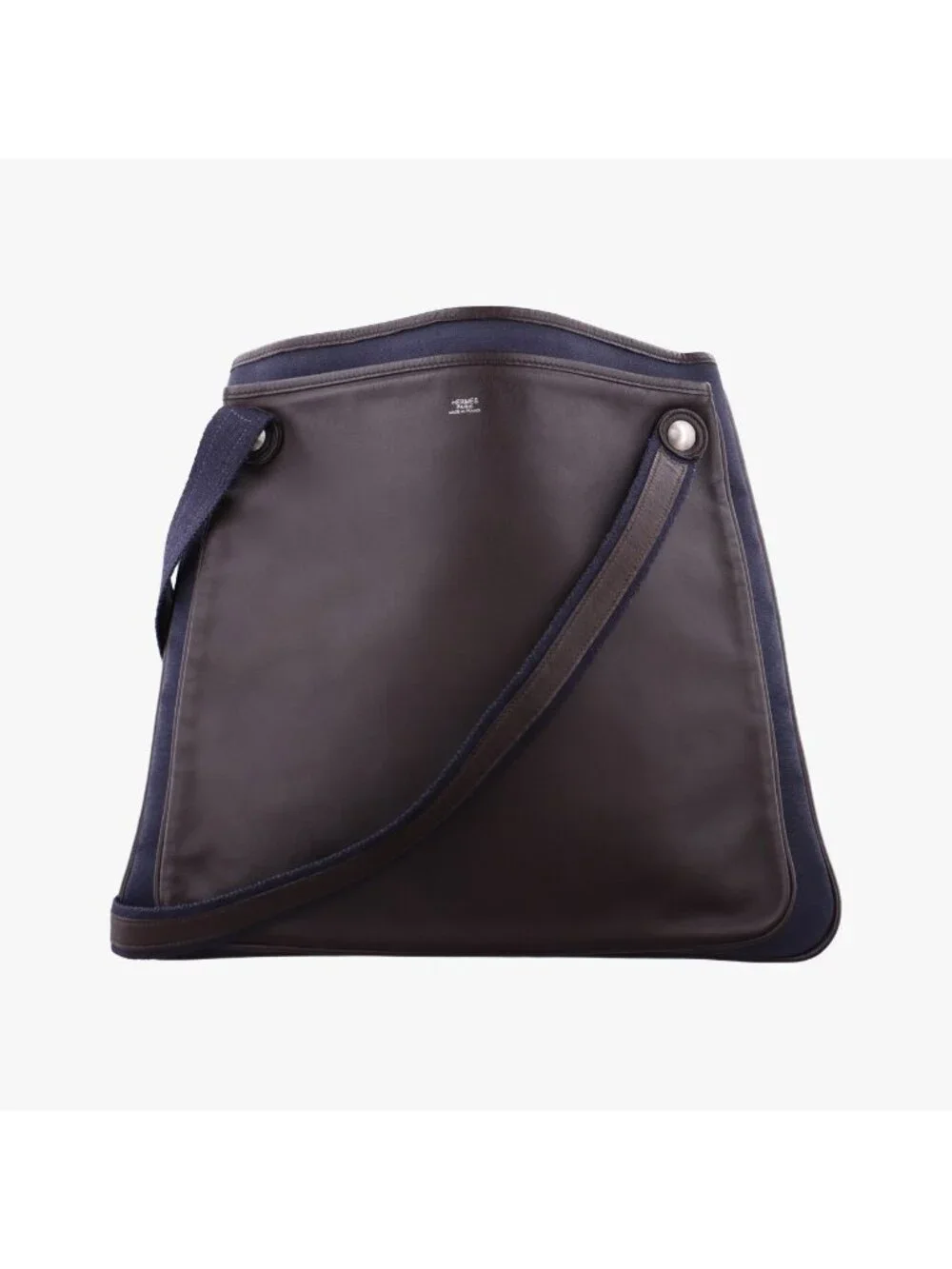 Hermes Mrs Hippie Black Toile Officier Veau Shoulder Bag